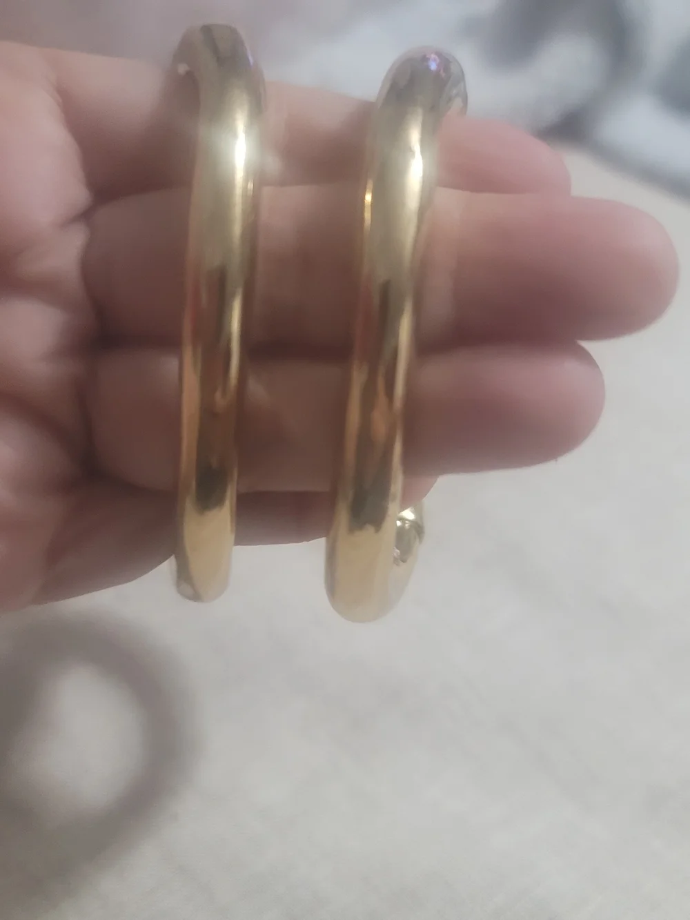 Polished Gold Double-Band Open Cuff Bracelet - Women's Jewelry